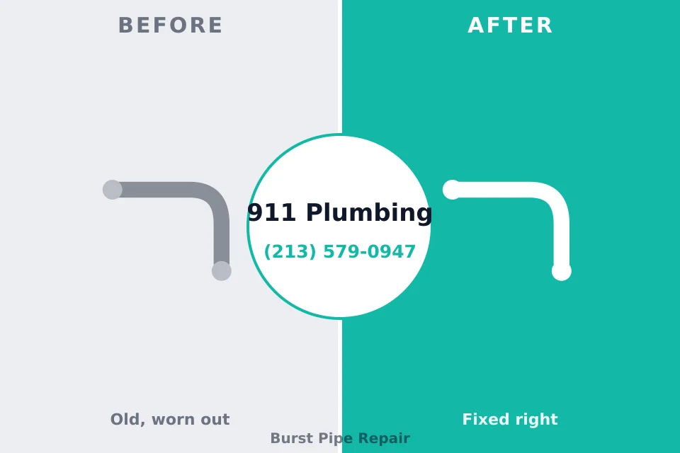 Before and after: plumbing repair Skidmore, TX